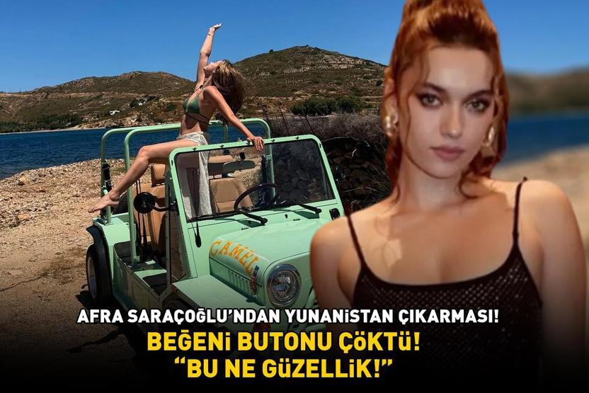 Yalı Çapkınının Seyranı Afra Saraçoğlundan Yunanistan çıkarması Bikinili pozlarına beğeni yağdı: BU NE GÜZELLİK