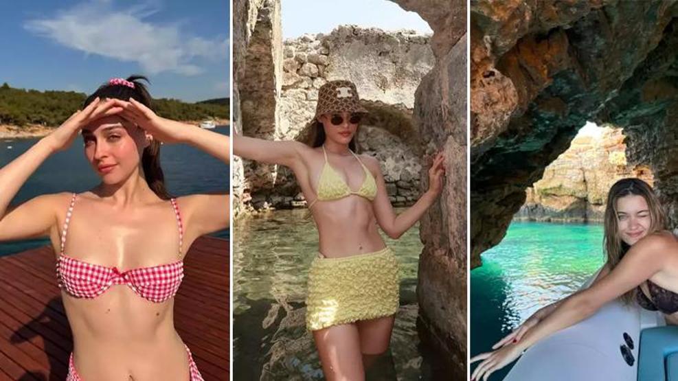 Yaz Geldi, Plajlar Alev Alev Ünlü İsimler Deniz Sezonunu Açtı Afra Saraçoğlu, Cemre Baysel ve Simay Barlastan Bikinili Pozlar