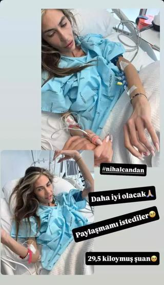 29 Kiloya Düşen Nihal Candanın Hastane Odasından Fotoğrafı Ortaya Çıktı İşte Son Hali