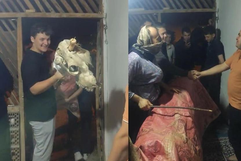 100 yıllık bayram geleneği: Deve kostümü ile kapı kapı dolaşıp para topluyorlar