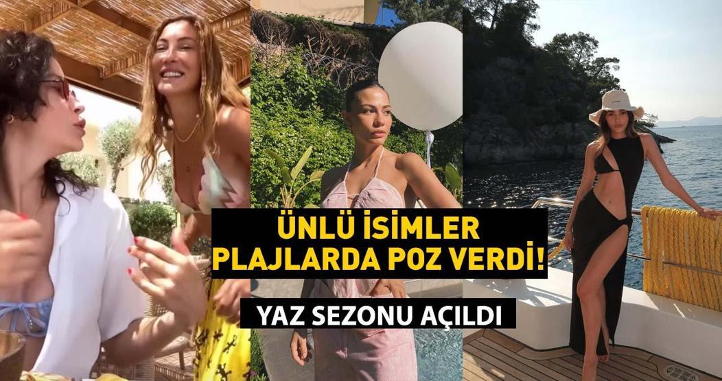 Ünlü isimlerin tatil pozlarına beğeni yağdı Kimi Bodrumda aşk yaşadı kimi Alaçatıda plajları salladı