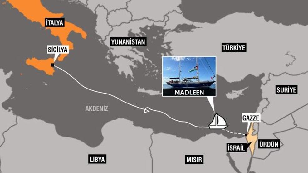 İsrailden Madleen baskını: Dünyadan tepki yağdı Önce kimyasal sıvı ardından müdahale...