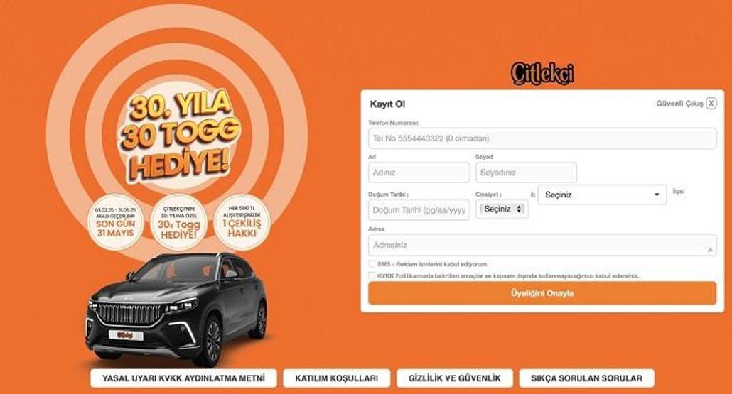 ÇİTLEKÇİ TOGG ÇEKİLİŞİ NE ZAMAN, NEREDE YAPILACAK Çitlekçi TOGG çekilişi sonuçları açıklama tarihi