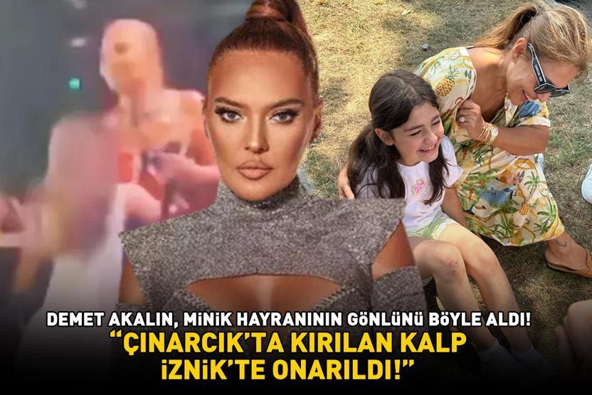 Demet Akalın minik hayranının gönlünü böyle aldı ÇINARCIKTA KIRILAN KALP, İZNİKTE ONARILDI