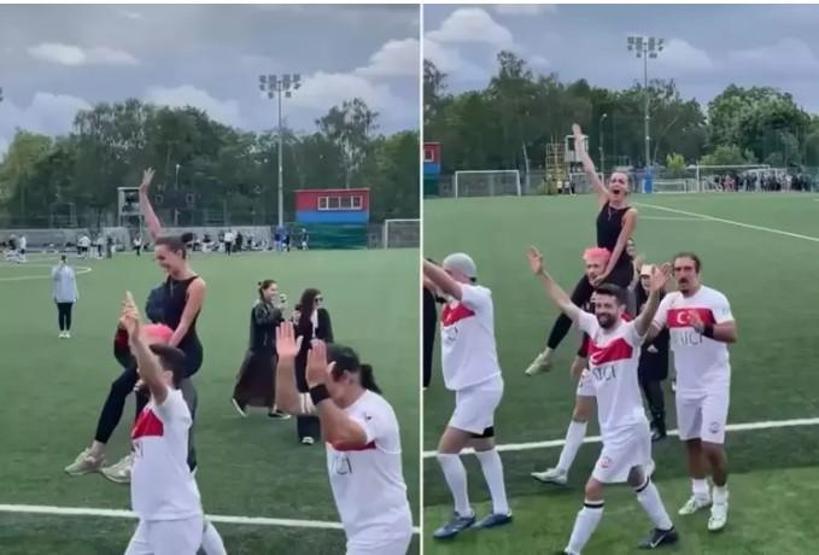 Kubilay Aka, Moskovada Yıldızlaştı Sevgilisi Hafsanur Sancaktutan’la Zaferi Kutladı