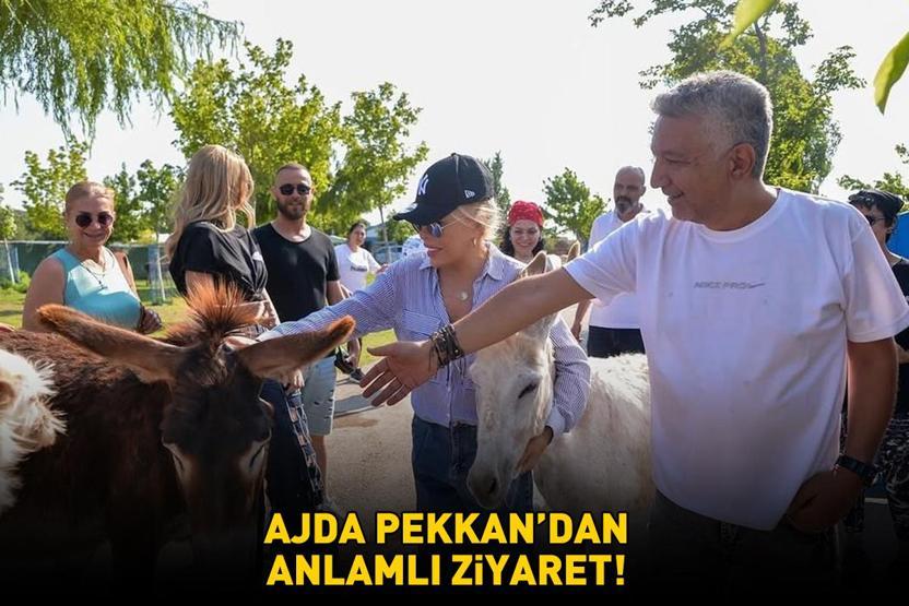Süperstar Ajda Pekkandan HAYTAP Emekli Hayvanlar Çiftliği’ne ziyaret