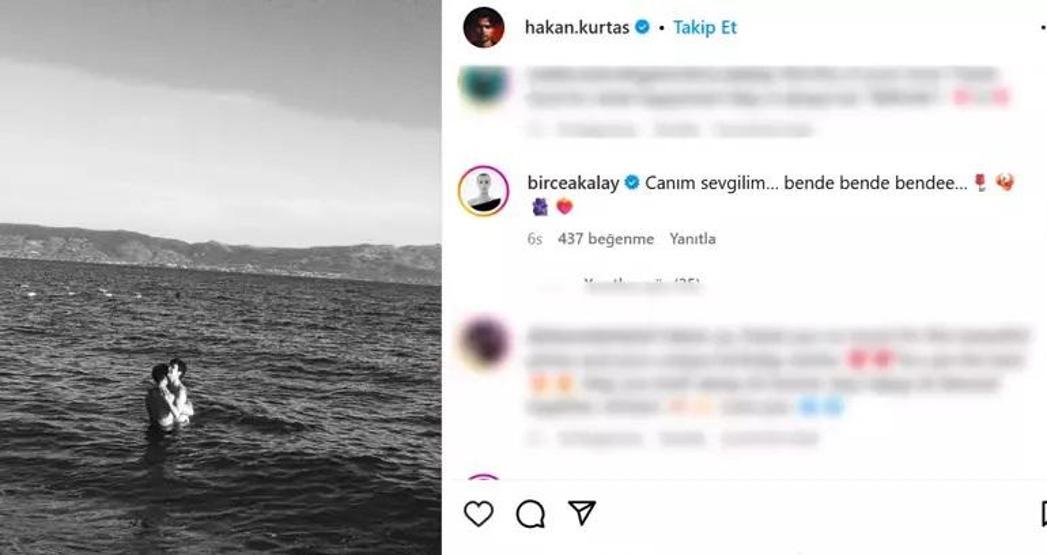 Birce Akalay ile Hakan Kurtaş sosyal medyada aşka geldi CANIM SEVGİLİM