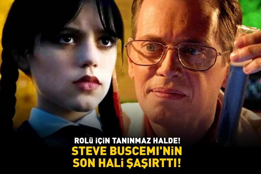 Steve Busceminin son hali şaşırttı Wednesday’deki rolü için tanınmaz halde