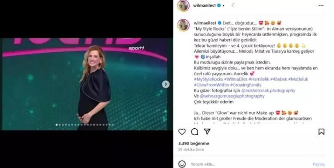 Wilma Elles, 4. Kez Hamile Olduğunu Duyurdu