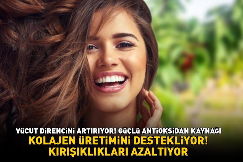 C vitamini içeriğiyle vücut direncini artırıyor Güçlü antioksidan kaynağı Kolajen üretimini destekliyor, kırışıklıkları azaltıyor