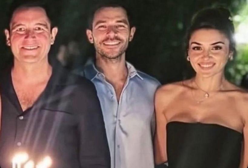 Ayrıldıkları iddia edilmişti Hande Erçel, Hakan Sabancının ağabeyi Hacı Sabancının doğum günü partisinde böyle poz verdi