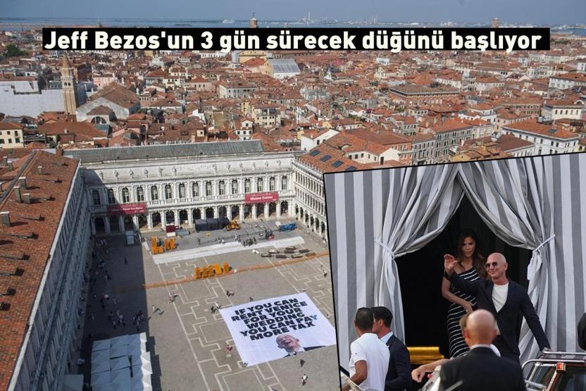 40-48 milyon Euroya mal olması bekleniyor Jeff Bezosun 3 gün sürecek düğünü başlıyor