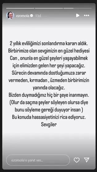 Enis Arıkandan olay boşanma yorumu Ezgi Mola - Mustafa Aksakallı ayrılığı için bakın ne dedi