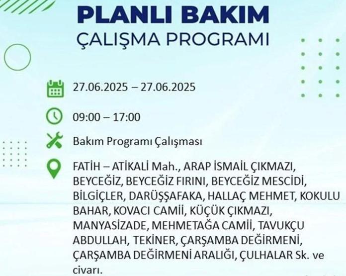 İSTANBUL’UN 19 İLÇESİNDE ELEKTRİK KESİNTİSİ: İstanbulda Elektrikler Ne Zaman Gelecek BEDAŞ’tan 27 Haziran Uyarısı