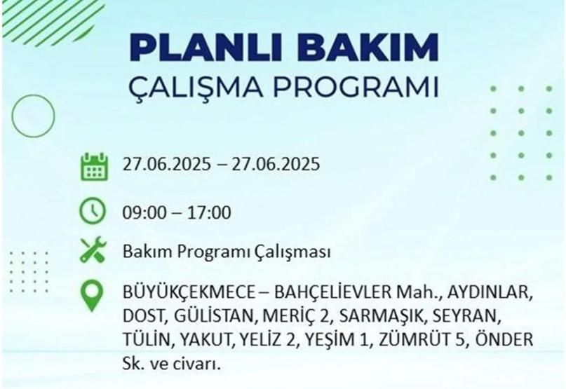 İSTANBUL’UN 19 İLÇESİNDE ELEKTRİK KESİNTİSİ: İstanbulda Elektrikler Ne Zaman Gelecek BEDAŞ’tan 27 Haziran Uyarısı