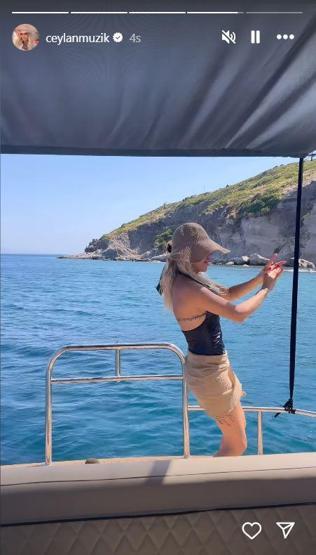Şarkıcı Ceylandan teknede göbek dansı GÖREN BİR DAHA BAKTI