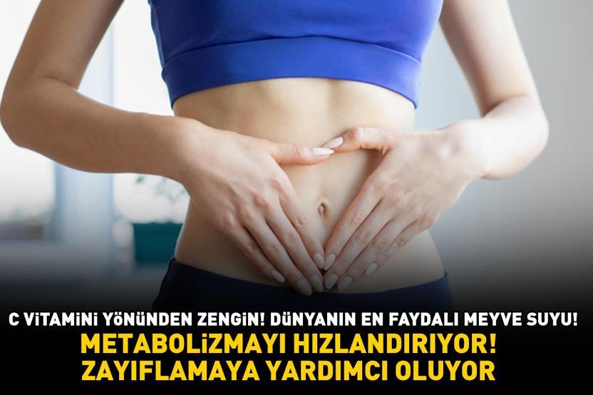 C VİTAMİNİ YÖNÜNDEN ZENGİN Dünyanın en yararlı meyve suyu: Metabolizma hızını 2 katına çıkarıyor, zayıflamaya yardımcı oluyor