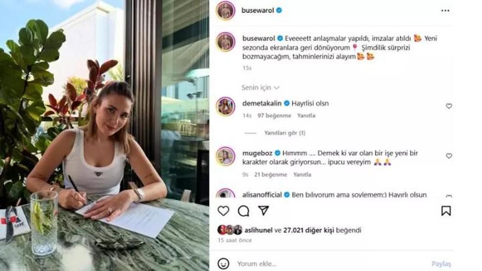 Buse Varol Ekranlara Geri Dönüyor İmzalar Atıldı