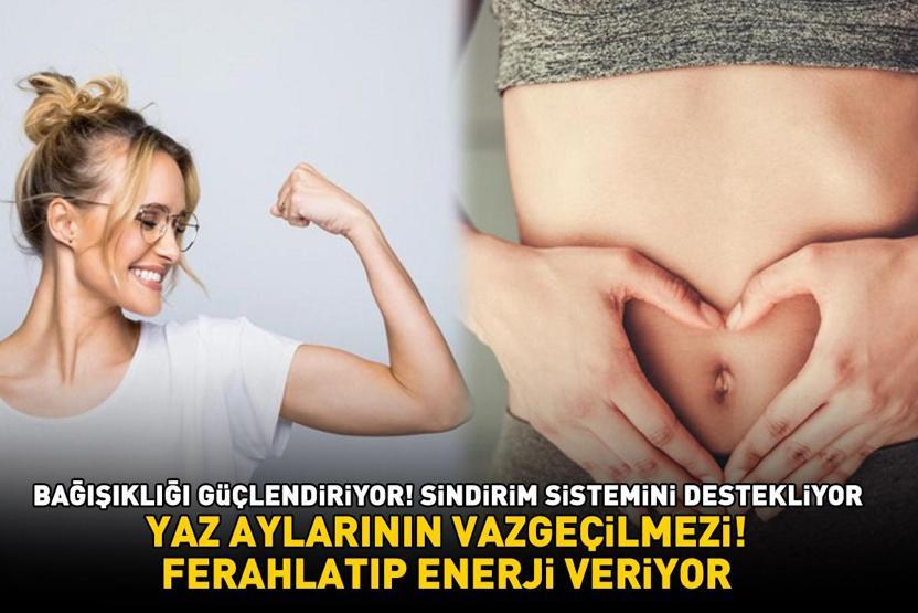 Yaz aylarının vazgeçilmezi Ferahlatıp enerji veriyor Sindirim sistemini destekliyor, bağışıklığı güçlendiriyor