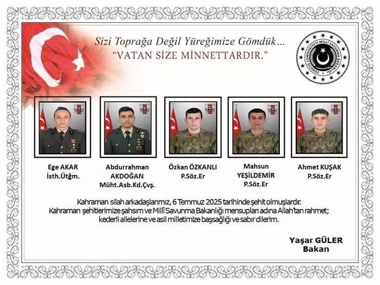 Ünlü İsimlerden Şehitlerimiz İçin Taziye Mesajları