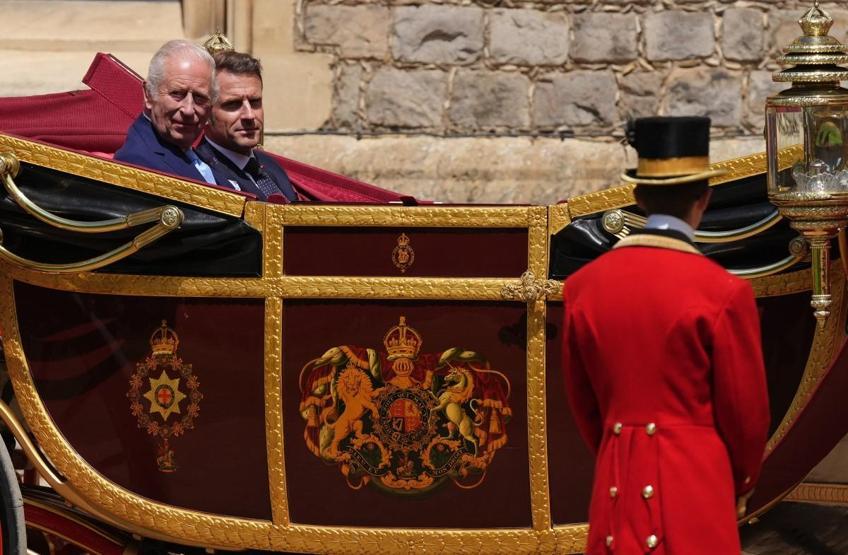İngiltere’yi Karıştıran Görüntüler Tepki Yağdı: Macron’dan Windsor’da ‘Napolyon’ Yürüyüşü...