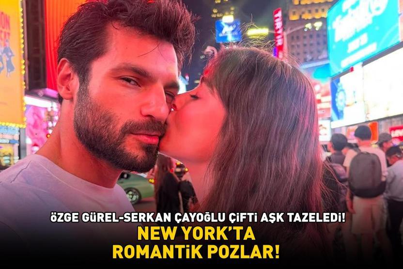 Özge Gürel-Serkan Çayoğlu çiftinden New Yorkta aşk dolu pozlar