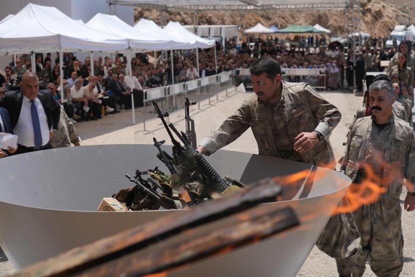 Terörsüz Türkiyede tarihi anlar: PKK silahlarını böyle yaktı