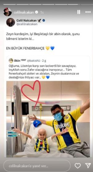 Poyraz Karayelin Zülfikarı Celil Nalçakandan lösemi hastası minik çocuğa destek