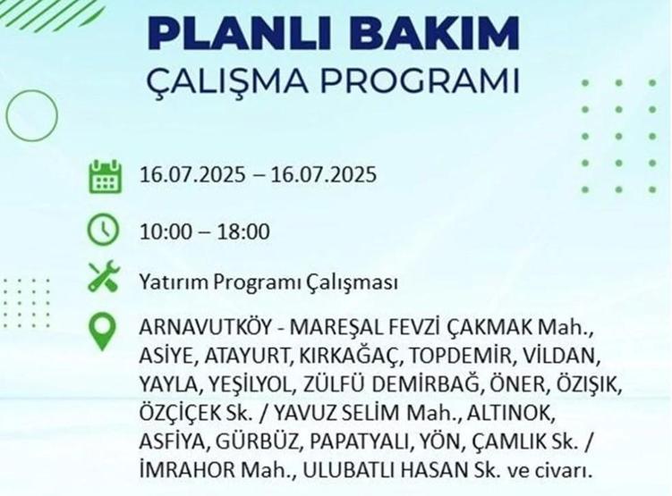İSTANBUL’DA ELEKTRİKLER NE ZAMAN GELECEK İstanbul’da 21 İlçede Elektrik Kesintisi 16 Temmuz 2025