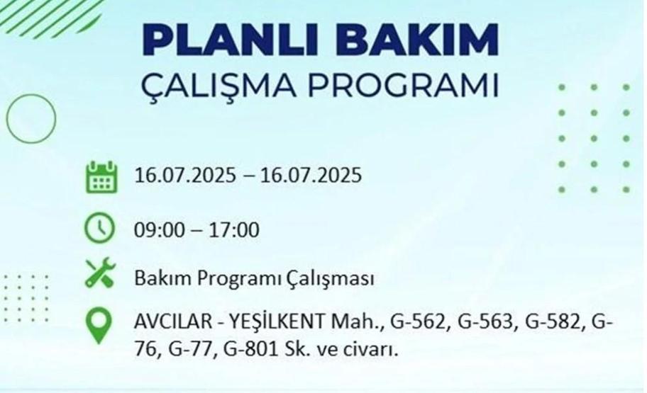 İSTANBUL’DA ELEKTRİKLER NE ZAMAN GELECEK İstanbul’da 21 İlçede Elektrik Kesintisi 16 Temmuz 2025