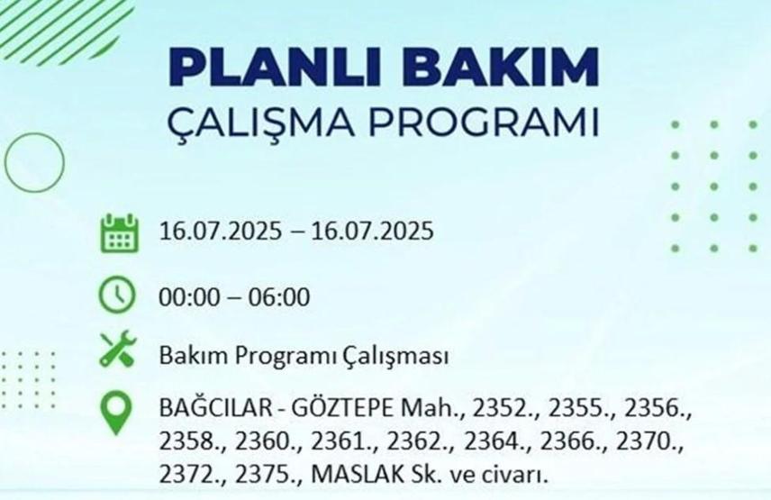 İSTANBUL’DA ELEKTRİKLER NE ZAMAN GELECEK İstanbul’da 21 İlçede Elektrik Kesintisi 16 Temmuz 2025