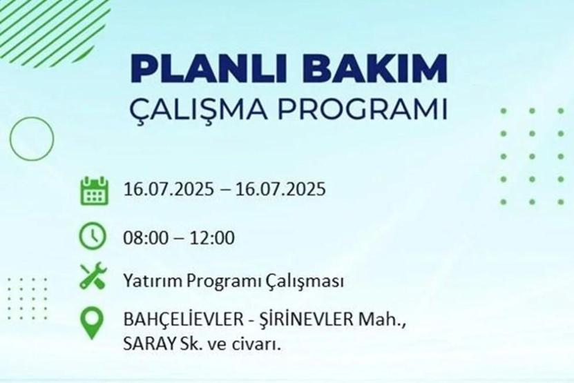 İSTANBUL’DA ELEKTRİKLER NE ZAMAN GELECEK İstanbul’da 21 İlçede Elektrik Kesintisi 16 Temmuz 2025