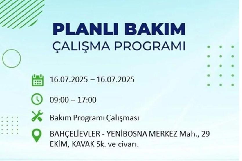 İSTANBUL’DA ELEKTRİKLER NE ZAMAN GELECEK İstanbul’da 21 İlçede Elektrik Kesintisi 16 Temmuz 2025