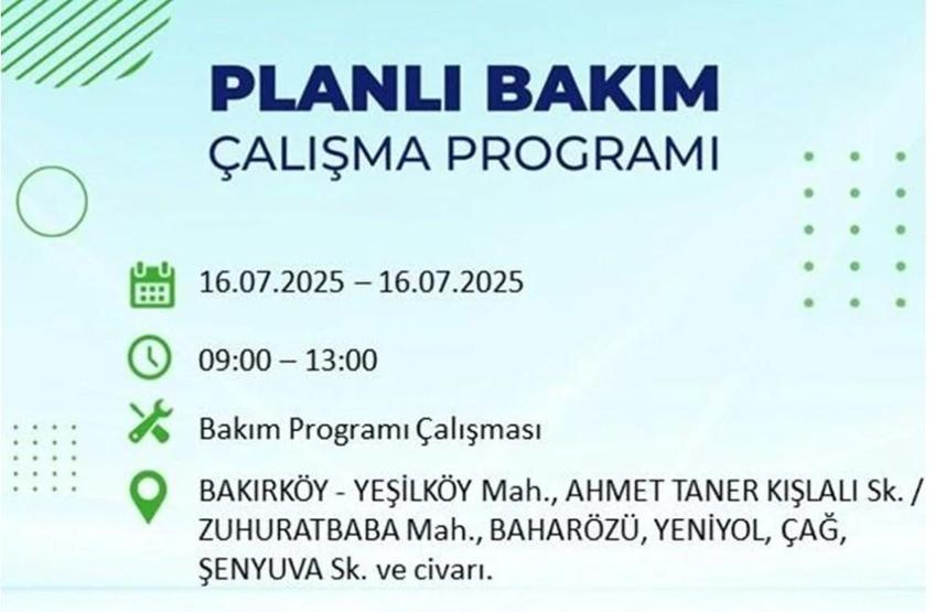 İSTANBUL’DA ELEKTRİKLER NE ZAMAN GELECEK İstanbul’da 21 İlçede Elektrik Kesintisi 16 Temmuz 2025