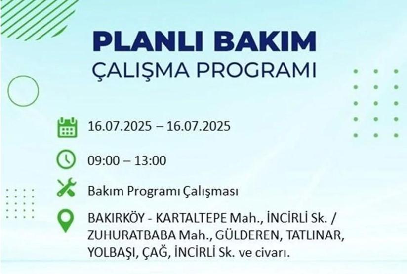 İSTANBUL’DA ELEKTRİKLER NE ZAMAN GELECEK İstanbul’da 21 İlçede Elektrik Kesintisi 16 Temmuz 2025