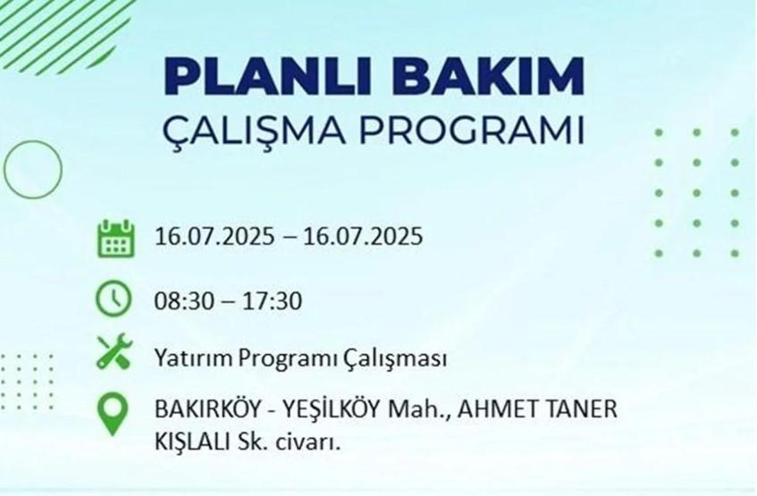 İSTANBUL’DA ELEKTRİKLER NE ZAMAN GELECEK İstanbul’da 21 İlçede Elektrik Kesintisi 16 Temmuz 2025