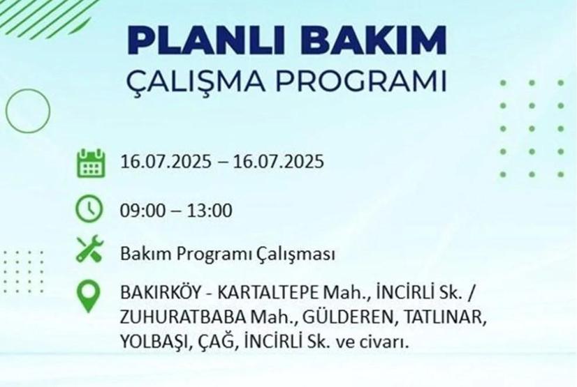 İSTANBUL’DA ELEKTRİKLER NE ZAMAN GELECEK İstanbul’da 21 İlçede Elektrik Kesintisi 16 Temmuz 2025