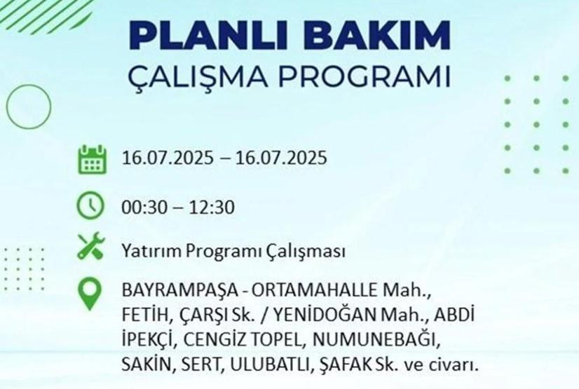 İSTANBUL’DA ELEKTRİKLER NE ZAMAN GELECEK İstanbul’da 21 İlçede Elektrik Kesintisi 16 Temmuz 2025