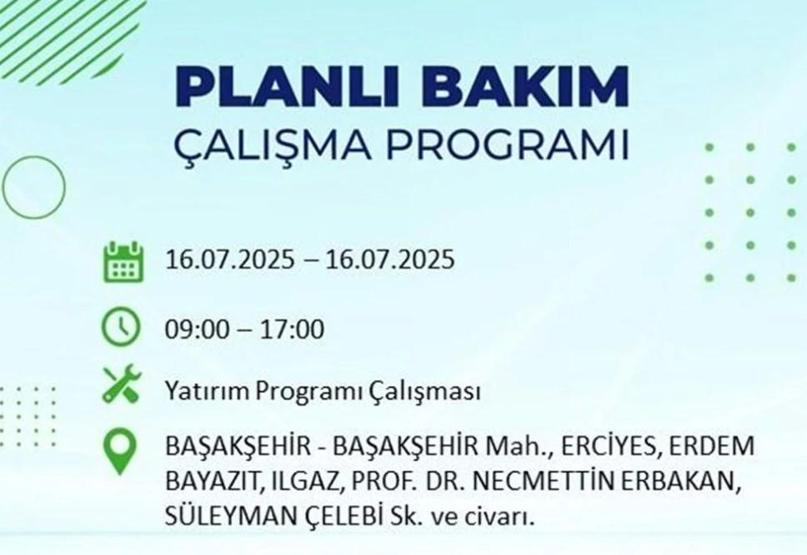 İSTANBUL’DA ELEKTRİKLER NE ZAMAN GELECEK İstanbul’da 21 İlçede Elektrik Kesintisi 16 Temmuz 2025