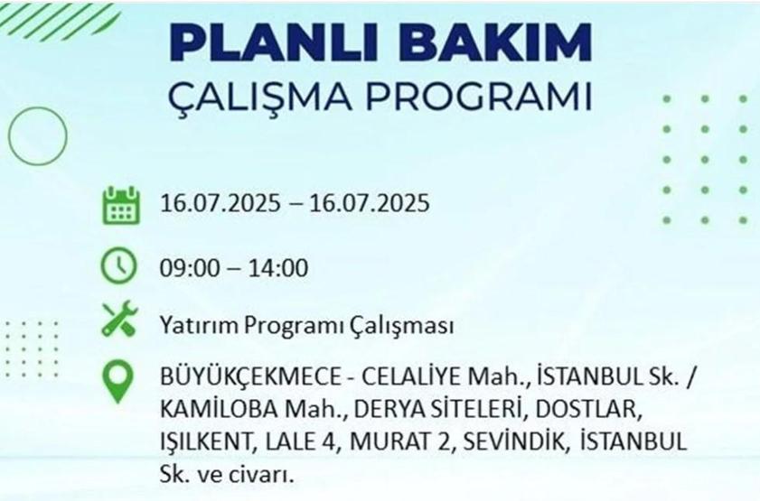 İSTANBUL’DA ELEKTRİKLER NE ZAMAN GELECEK İstanbul’da 21 İlçede Elektrik Kesintisi 16 Temmuz 2025