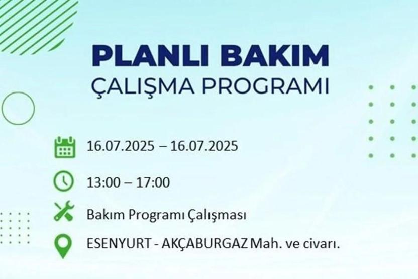 İSTANBUL’DA ELEKTRİKLER NE ZAMAN GELECEK İstanbul’da 21 İlçede Elektrik Kesintisi 16 Temmuz 2025