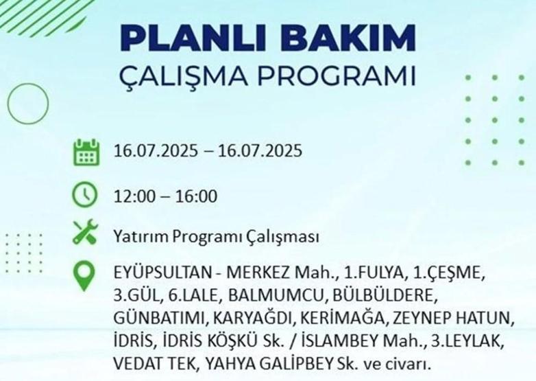 İSTANBUL’DA ELEKTRİKLER NE ZAMAN GELECEK İstanbul’da 21 İlçede Elektrik Kesintisi 16 Temmuz 2025