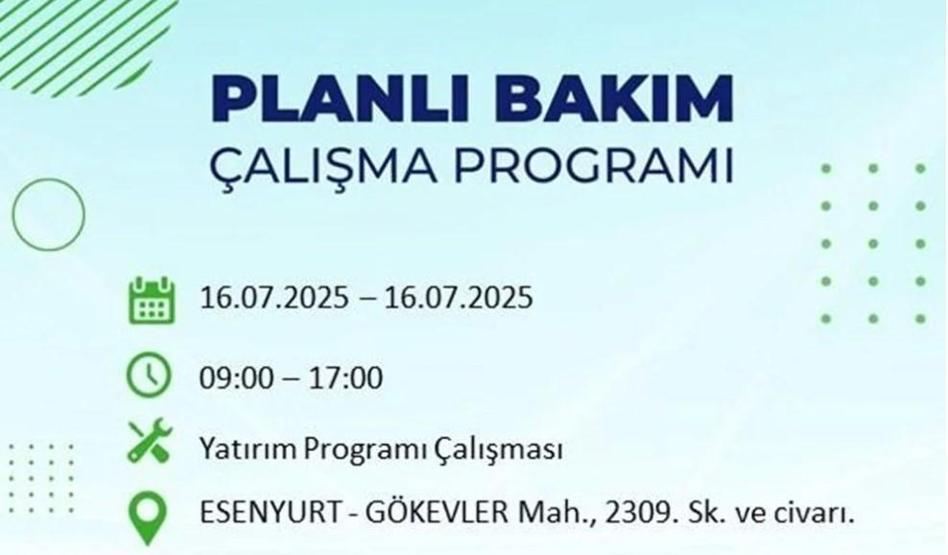 İSTANBUL’DA ELEKTRİKLER NE ZAMAN GELECEK İstanbul’da 21 İlçede Elektrik Kesintisi 16 Temmuz 2025