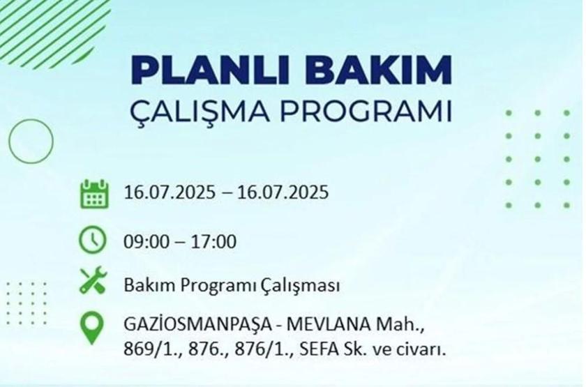 İSTANBUL’DA ELEKTRİKLER NE ZAMAN GELECEK İstanbul’da 21 İlçede Elektrik Kesintisi 16 Temmuz 2025