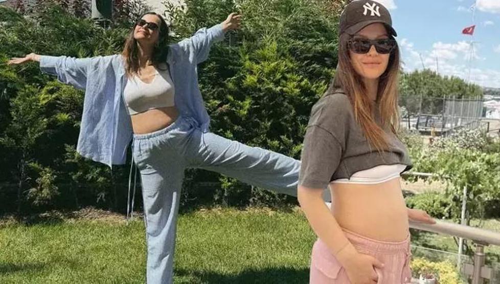 İrem Helvacıoğlundan Yeni Paylaşımlar Hamilelik Göbeği Büyüyor