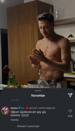 İnci Tanelerinin Cihanı Kubilay Aka yarı çıplak yemek yaptı OĞLUM ÜŞÜTECEKSİN, BİR ŞEY GİY ÜZERİNE