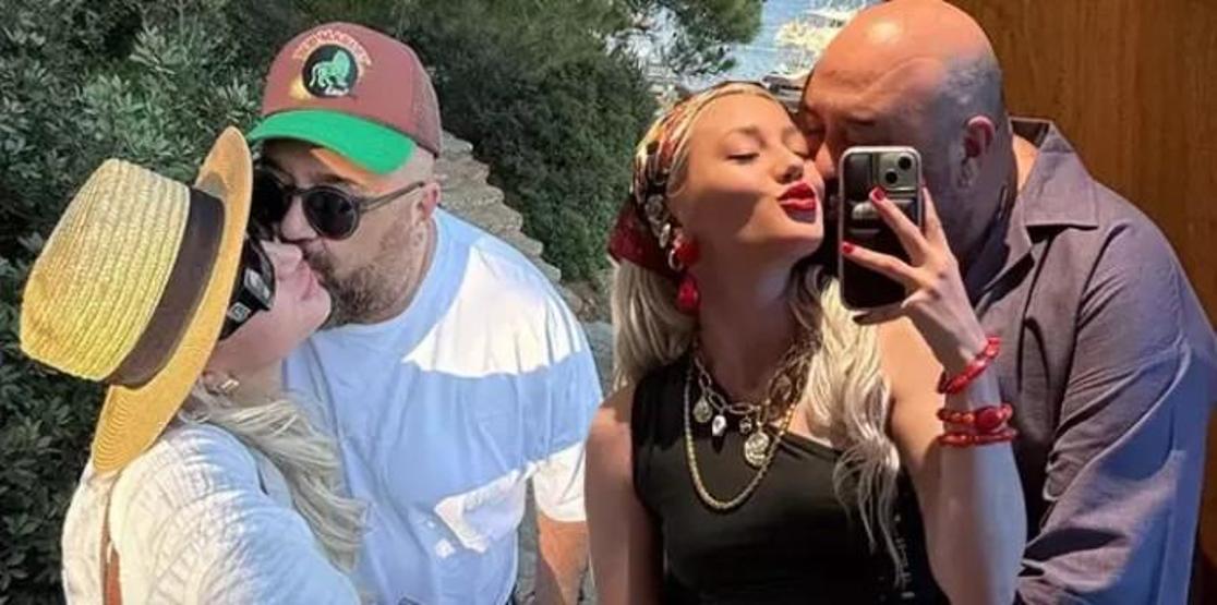Somer Sivrioğlu ve Genç Aşkı Tilbe Usludan Romantik Karpuzlu Poz