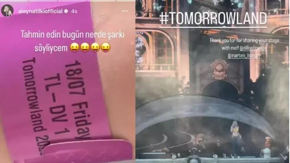 Aleyna Tilkiden Tomorrowland Sahnesinde Büyük Sürpriz Anne Ben Tomorrowlande Çıktım