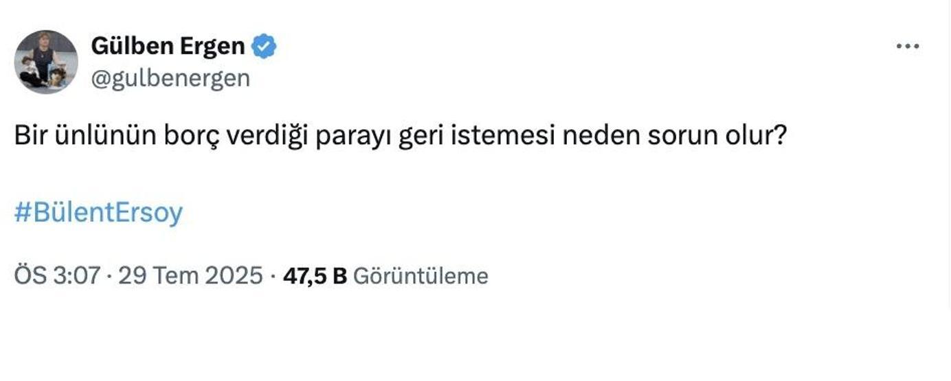 16 BİN TLYİ ACİLEN İSTİYORUM’ DEMİŞTİ Gülben Ergen, Bülent Ersoya bakın nasıl destek verdi