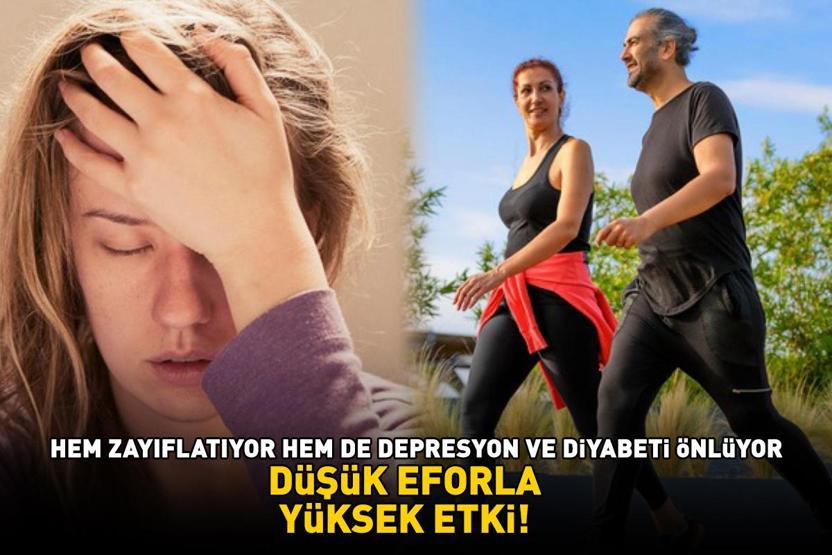DÜŞÜK EFORLA YÜKSEK ETKİ Hem zayıflatıyor hem de depresyon ve diyabeti önlüyor Meğer yürürken yapmanız gereken tek şey...